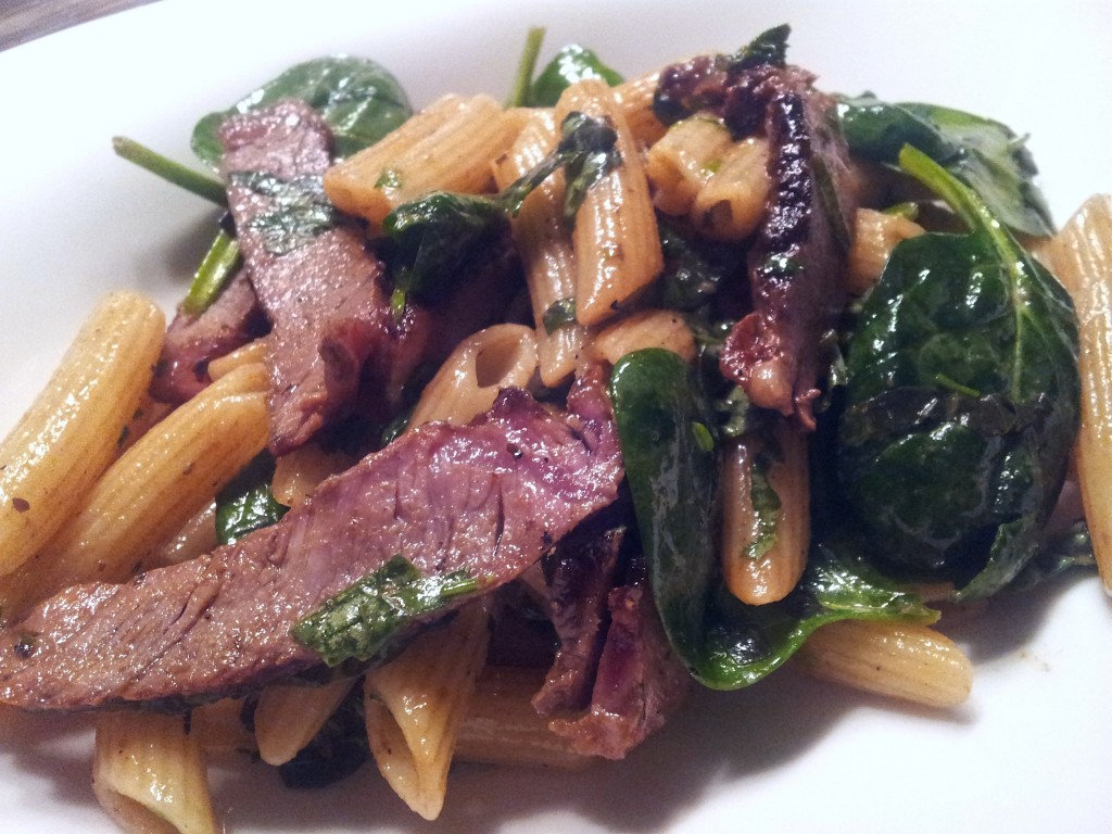 Penne with Steak and Spinach | Xin Mời Ăn